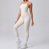 Women's Yoga Jumpsuits Sports Fitness Hip-lifting Cross Beauty Back Adjustable Straps One-piece Training Workout Gym Bodysuits