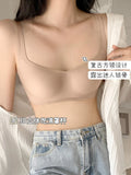 US Hot Selling Seamless Push Up Bra Small Chest Comfy Wireless Invisible Nude TShirt Bra Square Neck Summer Lightweight Lingerie