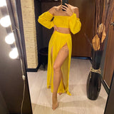 2026 Leopard Off Shoulder Long Sleeve 2 Pieces Set Beach Cover Up Cover-ups Beach Dress Beach Wear Beachwear Female Women V3728