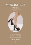 New Women Sandals Summer Shoes Sexy Peep Toe Thick High Heels Platform Black Dress Party Wedding Shoes Woman Pumps