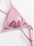 sexy gillter metallic micro mini bikinis one piece plain swimsuits bodysuits Swimwear Biquini conjunto de bikini tankini trikini