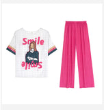 2026 Summer Pajamas Ladies Cartoon Set Sweet Home Clothes Set Three-Piece Set Can Be Passed Out