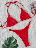 Scrunch Butt Rhinestone Diamond Bikini Female Swimsuit Women Thong Swimwear Two-pieces Bikini Set Mini Micro Bathing Suit Swim