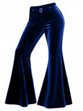 spring and autumn versatile wide-leg pants with metal decoration large size gold velvet wide-leg pants casual pants