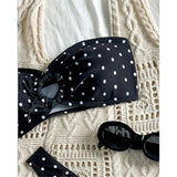 XS - L Polka Dot Bandeau Brazilian Bikini Women Swimwear Female Swimsuit Two-Pieces Bikini Set Bather Bathing Suit Swim V7711