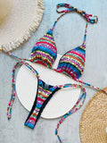 2026 Letters Print Colorful Micro Mini Thong Bikini Women Swimwear Female Swimsuit Two-pieces Bikini Set Bathing Suit Swim Lady