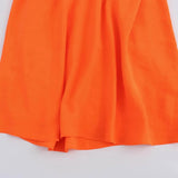 Foridol Orange Backless Tie Up Sexy Summer Women Dress V Neck A-line Beach Slip Dress 2025 Spaghetti Strap Party Midi Vestidos