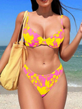 Strappy Underwire Bikinis 2025 Printed Floral Swimwear Female Sexy Swimsuit Women Bathers Bathing Swimming Swim Suit Beachwear