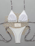 Halter Triangle String Bikinis 2026 Women Sexy Swimsuit Solid Brazilian Swimwear Female Bathers Bathing Swimming Swim Suit