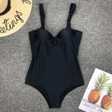 Underwired Bra Cup One Piece Swimsuit Women Swimwear Female Monokini Push Up Bather Bathing Suit Swim Beachwear Slim Bodysuit
