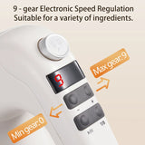 SUNATUR 400W DC Hand Mixer Electric Speed Control 304 Stainless Steel 6 Rods Set with Storage Base