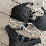 Sexy Bandage Bikini Set Women Two-Piece Swimsuit 2024 Trend Strappy Biquini Swimwear For Lady Beachwear Female Clothing