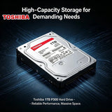 For Toshiba P300 HDWD110 1TB Desktop Hard Drive, 7200RPM High Speed, SATA3 Interface, 3.5 Inch Red Disk for Storage
