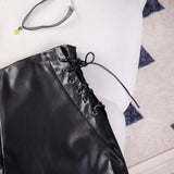 New Solid Color High Waist Elastic Shorts Women's Tight Casual Shorts Thin Drawstring Pure Desire Casual Charming Shorts NWSV