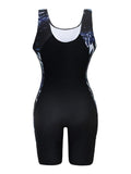 2026 Vintage Racing Swimsuit One Piece Long Knee Swimwear Women Rush Guard Bathing Swimming Swim Suit Female Beachwear XXL