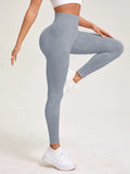 Retro Stone Wash Sportswear Woman Gym Yoga Pants Distressed Seamless High Waist  Women Sports Leggings Tummy Control Squat-Proof