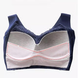 Shockproof Push-up Wireless Yoga Daily Bra Women Bra Wide Shoulder Strap Hollow Out Lace Seamless Thin Anti-exposure Comfort