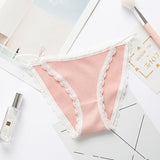 2023 Sexy Women's Panties Breathable Cotton Underwear Sweet Lace Lingerie Cute Female Briefs Comfort Striped Underpants Hot Sale