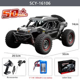 16106 1:16 4WD RC Monster Truck – 50KM/H High-Speed Off-Road Car with LED Lights