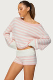 Women's spring suit 2026 European and American spring and summer women's fashionable lady solid color sweater short skirt suit