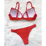 Sexy Underwired Bra Cup High Leg Cut Bikini Women Swimwear Female Swimsuit Two-Pieces Bikini Set Bather Bathing Suit Swim V3151