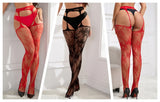 5xl 3xl Fishnet Stocking Pantyhose Black High Elastic Bodystoking Sexy Underwears Plus Size Floral Tights Women Long Stockings