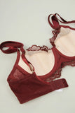 Französische Spitzen Büstenhalter Set Damen Sexy Tiefe V-Ausschnitt U-Rücken Große Oberweite Stützend Minimizer Sommer Neuheit