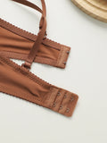 New Hot Selling Solid Color Daily 2-piece Set with Steel Rim push up Bra for Women Underwear Set J2611
