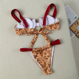 Push Up Bikini 2024 Sexy Women Swimsuit Female Swimwear High Cut Bikini Set Swimming Suit Beachwear Patchwork Brazilian Biquini