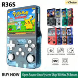 Linux System Open Source R36S Retro Handheld Video Game Console 3 5 Inch IPS Screen Portable Pocket Video Player 64GB 128GB Game