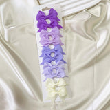 10Pcs/card Grosgrain Ribbon Bows Hair Clips For Girls Small Trailing Bowknots Hairpins Headwear Kids Hair Accessories