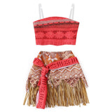 Moana Princess Costume Two Piece Vaiana Dress for Girls
