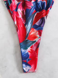 2025 Printed One Shoulder Bikini Women Sexy Swimwear Female Thong Swimsuit Bathers Bathing Swimming Swim Suit Beachwear Summer