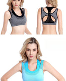6 Colors Sports Bra Women Cross Hollow Back Gym Jogging Crop Top Female Tops Yoga Fitness Shockproof Vest Sport Bras for Women