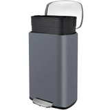 Stainless Steel Kitchen Step Trash Can With Foot Pedal