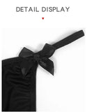 1pcs White Elegant Bow Sexy Women G-string Panties Low Rise Sexy Lingerie Metal Chain Lady Thongs Breathable Female Underwear