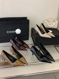 2026 Spring New Women Pointed Toe Shallow Pumps Slip on Shoes French Shallow Heel Elegant Dress Pumps OL Dress Party Shoes Mujer