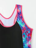 2026 Large Plus Size Swimsuit Women One Piece Slim Sporty Swimwear Female Print Bathers Bathing Swimming Swim Suit Beachwear 4XL