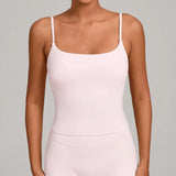 GYM Tank Top With Built In Bra women's Yoga clothing running Square Neck fitness vest beautiful back sports Workout