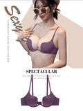 U-Back Push-Up Bra - Backless Deep U Bralette, Non-Slip Thickened Straps Smooth Invisible Design, Large Bust Support for Dresses