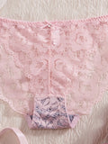 Single of Women's Underwear Set Sexy Lace Patchwork with Push Up Bra Romantic Sheer Women's Panties
