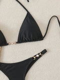 Triangle Halter Thong Bikinis 2026 Women Sexy Swimsuit Solid String Swimwear Female Bathers Bathing Swimming Swim Suit Beachwear