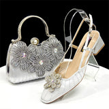 Doershow Italian Shoe and Bag Set New 2025 Women Shoes and Bag Set In Italy GREEN Italian Shoes with Matching Bag HW1-1