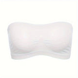 Women’s Strapless Bandeau Bra Soft Stretch Breathable Seamless Mesh No Underwire Comfortable Summer Everyday & Formal Wear