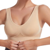 Sports Bra Women Hollow Mesh Gym Jogging Crop Top Female More Size Tops Yoga Fitness Vest Sujetador Push Up Sport Bras for Women