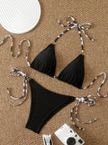 Triangle Halter Thong Bikinis 2026 Women Sexy Swimsuit Ring String Swimwear Female Bathers Bathing Swimming Swim Suit Beachwear