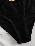 Sexy Metal Buckle High Waist Bikini Set Women Black Green Pleate Push Up Bra Swimwear Beach Bathing Suit Two Piece Swimsuit 2026
