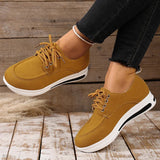 Comfortable Lace Up Platform Sneakers Women Lightweight Plus Size 43 Thick Sole Casual Shoes Woman 2025 Non Slip Sport Sneaker