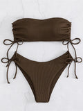 Sexy Bandeau Bikinis 2025 Women Brazilian Swimwear Female Swimsuit Two Pieces Bikini Set Bather Bathing Suits Girls Beach Wear