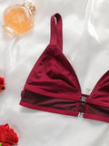High quality front button without steel ring sexy women's bra red sexy Lingerie thin double layered women's underwear YS3069